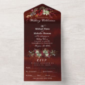 Rustikale Holzbraun-Hochzeit in einer Einladung (Innen Boden)