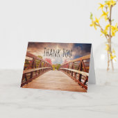 Rustikale Holzbrücke im Land Danke Karte (Gelbe Blume)