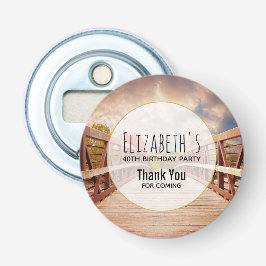 Rustikale Holzbrücke im Land Geburtstag Flaschenöffner