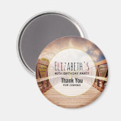 Rustikale Holzbrücke im Land Geburtstag Magnet (Vorderseite/Rückseite)