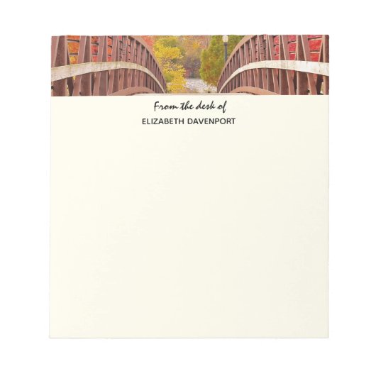 Rustikale Holzbrücke im Land Notizblock (Vorderseite)