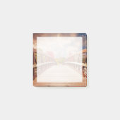 Rustikale Holzbrücke im Land Post-it Klebezettel (Vorderseite)