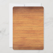 Rustikale Holzbrücke im Land Save The Date (Rückseite)