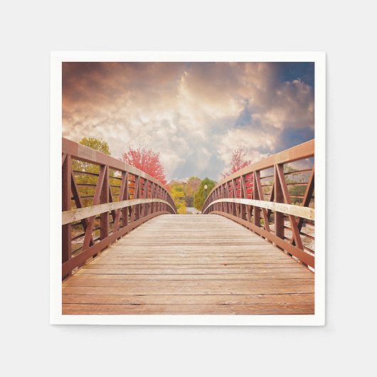 Rustikale Holzbrücke im Land Serviette (Vorderseite)