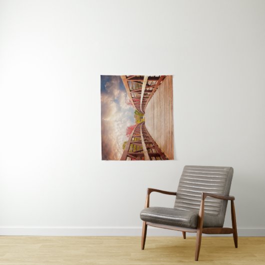 Rustikale Holzbrücke im Land Wandteppich (Beispiel)