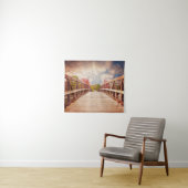 Rustikale Holzbrücke im Land Wandteppich (Beispiel (Horizontal))