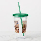 Rustikale Holzbrücke in der Country Monogram Acryltrinkbecher (Links)