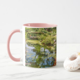 Rustikale Holzbrücke über einen kleinen, kretische Tasse