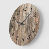rustikale Holzdekoration Große Wanduhr (Winkel)