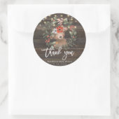 rustikale Holzdusche Dank Aufkleber (Tasche)