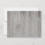 Rustikale Holzeinladung Einladung (Rückseite)