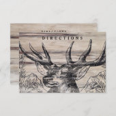 Rustikale Holzeinsteckkarte Begleitkarte (Vorne/Hinten)