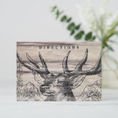 Rustikale Holzeinsteckkarte Begleitkarte (Stehend Vorderseite)