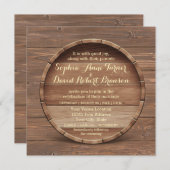 Rustikale Hölzerhörnchen Einladung (Vorne/Hinten)