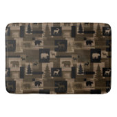 Rustikale hölzerne Bärnelchmuster-Badmatte Badematte (Vorderseite)