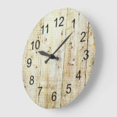 Rustikale hölzerne Beschaffenheit Große Wanduhr (Winkel)