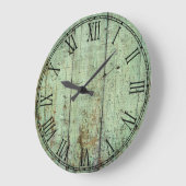 Rustikale hölzerne Beschaffenheit Große Wanduhr (Winkel)