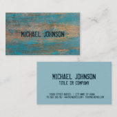 Rustikale hölzerne blaue visitenkarte (Vorne/Hinten)