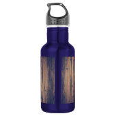 Rustikale hölzerne Colorado-Gebirgswasserflasche Edelstahlflasche (Rückseite)