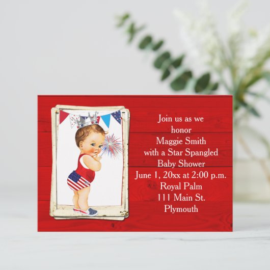 Rustikale hölzerne einladung (Stehend Vorderseite)