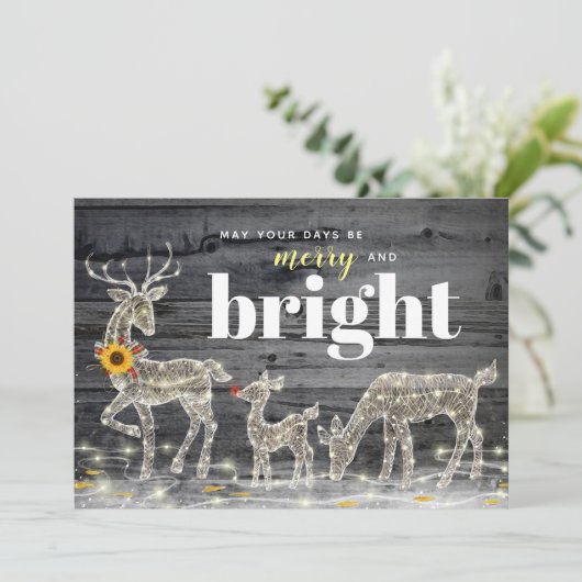 Rustikale hölzerne einladung (Stehend Vorderseite)