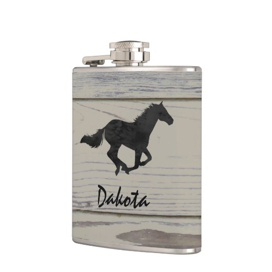 Rustikale hölzerne galoppierende flachmann (Links)