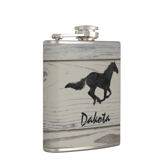 Rustikale hölzerne galoppierende flachmann (Rechts)