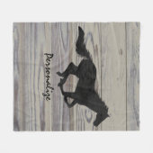 Rustikale hölzerne galoppierende fleecedecke (Vorderseite (Horizontal))