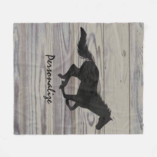 Rustikale hölzerne galoppierende fleecedecke (Vorderseite (Horizontal))