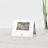 Rustikale hölzerne Gipskraut-Spitze danken Ihnen Dankeskarte (Rückseite)