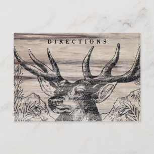 Rustikale hölzerne Hochzeits-Einsatz-Karte Begleitkarte