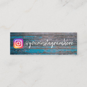 Rustikale hölzerne Instagram Social Media Mini Visitenkarte