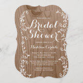Rustikale hölzerne Korn-Brautparty-Einladungen Einladung (Vorne/Hinten)