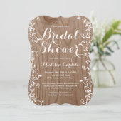 Rustikale hölzerne Korn-Brautparty-Einladungen Einladung (Stehend Vorderseite)