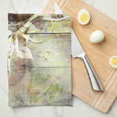 Rustikale hölzerne Korn-Hirsch-Schädel-mit Geschirrtuch (Viertel Falte)