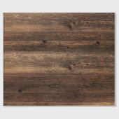 Rustikale hölzerne Packpapier-Rolle Geschenkpapier (Flach)