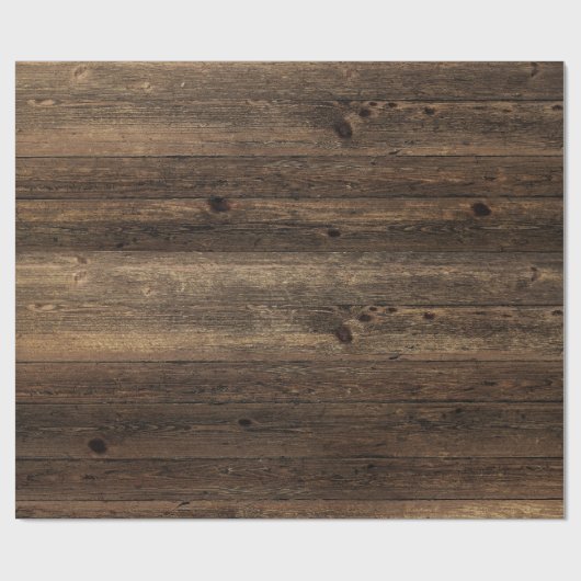 Rustikale hölzerne Packpapier-Rolle Geschenkpapier (Flach)