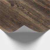 Rustikale hölzerne Packpapier-Rolle Geschenkpapier (Ecke)