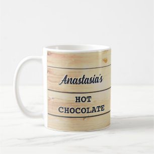 Rustikale hölzerne personalisierte heiße Getränke Kaffeetasse