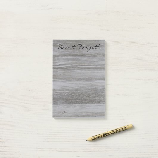 Rustikale hölzerne Post-Itanmerkungen Post-it Klebezettel (Auf Schreibtisch)