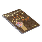 Rustikale hölzerne Schnur beleuchtet "Trauzeugin" Notizblock (Rechte Seite)