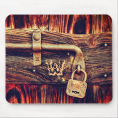 Rustikale hölzerne Tür mit antiker Mousepad (Vorne)