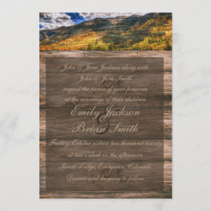 Rustikale Holzfäller Bäume Hochzeitseinladungen Einladung