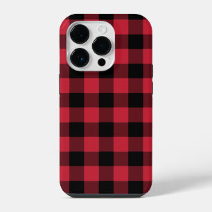 Rustikale Holzfäller Rot Schwarz Buffalo Karo Plai iPhone 14 Pro Hülle