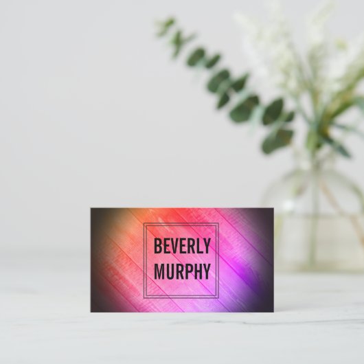 Rustikale Holzfarbe Verschönerung Vignette Visitenkarte (Stehend Vorderseite)