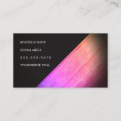 Rustikale Holzfarbe Verschönerung Vignette Visitenkarte (Rückseite)