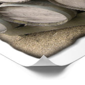 Rustikale Holzfässer Poster (Ecke)