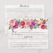 Rustikale Holzflorenkarte Postkarte (Vorne/Hinten)