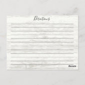 Rustikale Holzflorenkarte Postkarte (Rückseite)