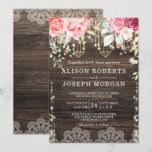 Rustikale Holzflorenleuchten Hochzeit